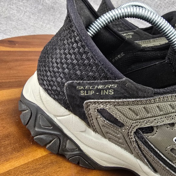 Skechers Slip Ins Mens Athletic Shoes Size 8.5 Brown Mesh Air Cooled - Picture 4 of 15